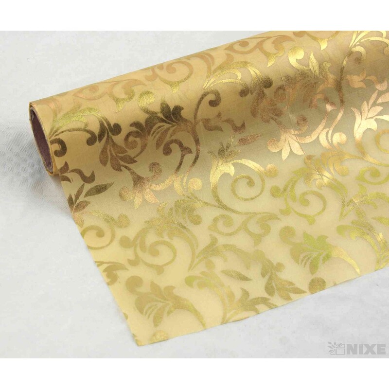 ROLE SATÉN TISK 36cmx3m*ZLATÁ