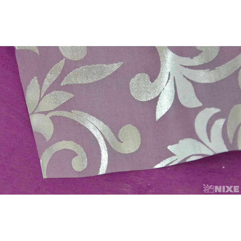 ROLE SATÉN TISK 36cmx3m*STŘÍBRNÁ