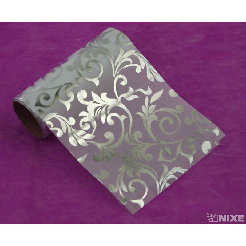 STUHA SATÉN TISK 120mmx5m*STŘÍBRNÁ