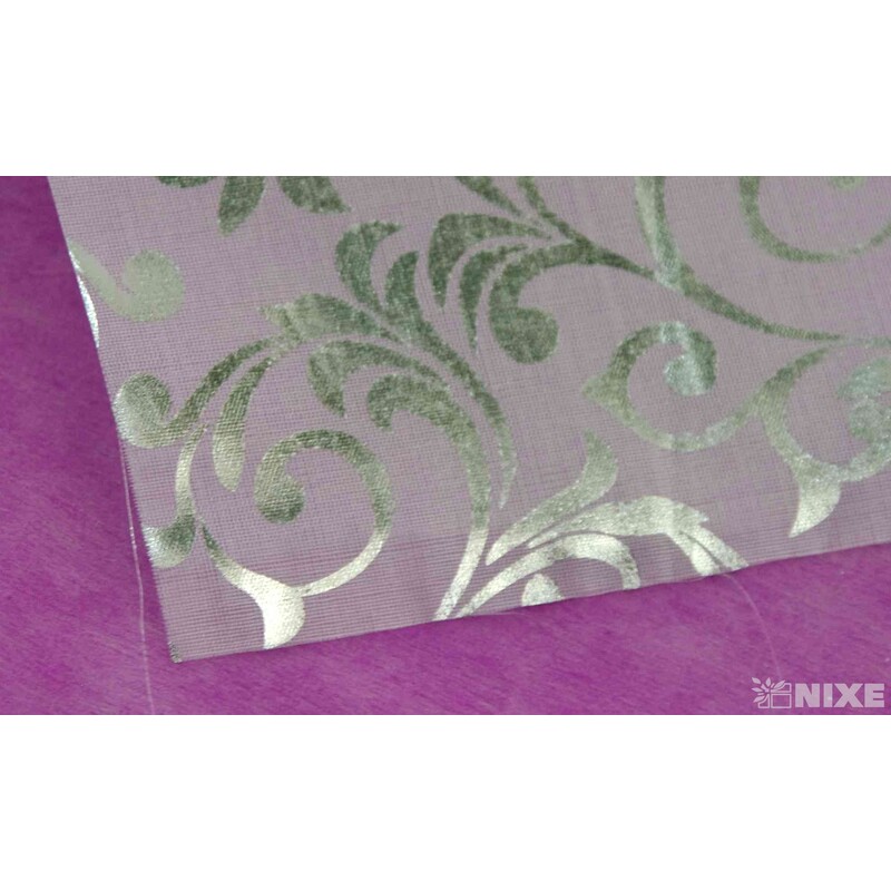 STUHA SATÉN TISK 120mmx5m*STŘÍBRNÁ