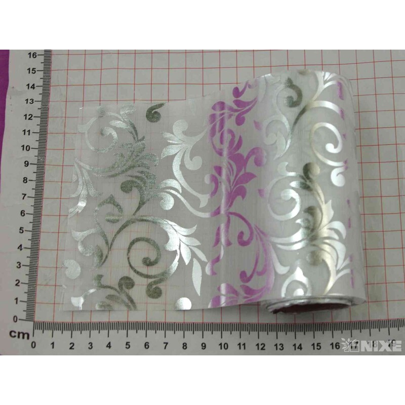 STUHA SATÉN TISK 120mmx5m*STŘÍBRNÁ