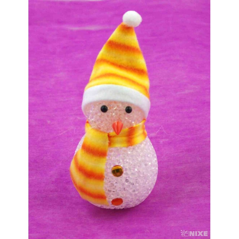 SNĚHULÁK SVÍTÍCÍ 11x7cm*MIX BAREV