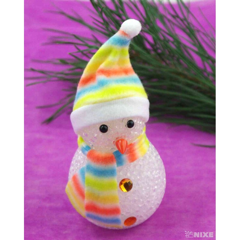SNĚHULÁK SVÍTÍCÍ 11x7cm*MIX BAREV
