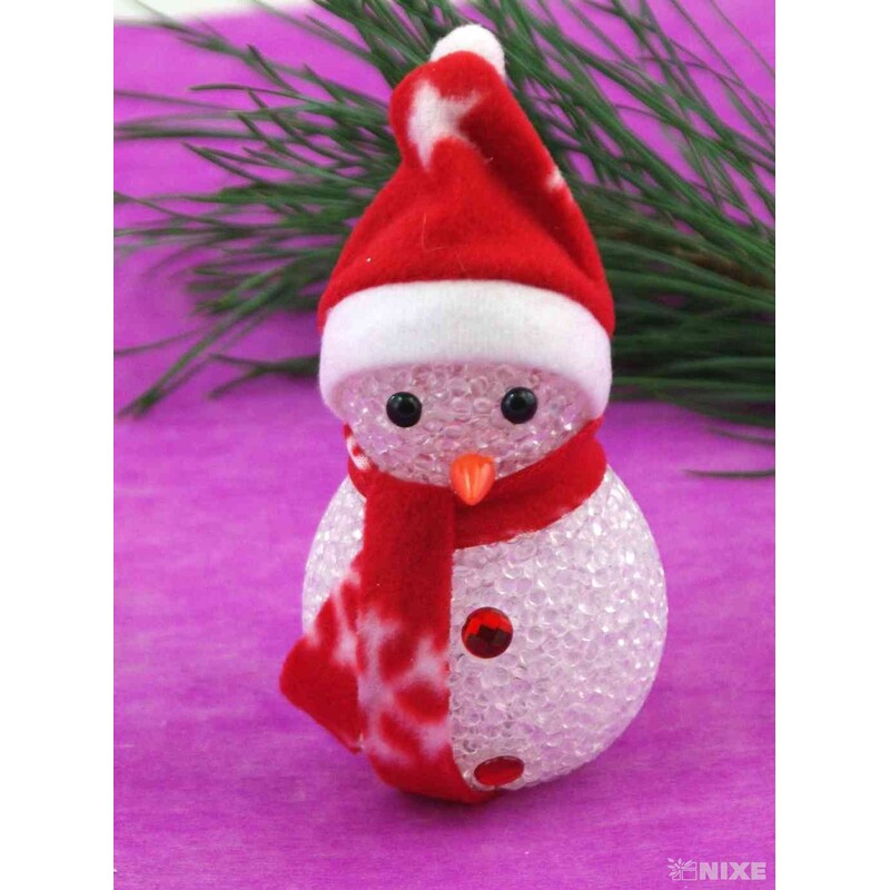 SNĚHULÁK SVÍTÍCÍ 11x7cm*MIX BAREV