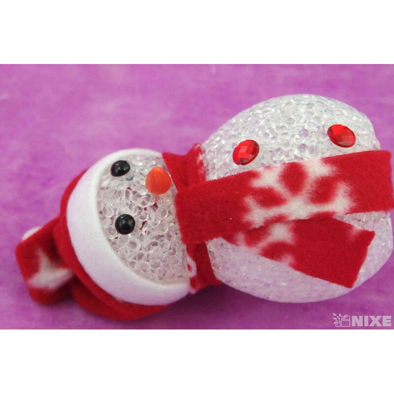 SNĚHULÁK SVÍTÍCÍ 11x7cm*MIX BAREV