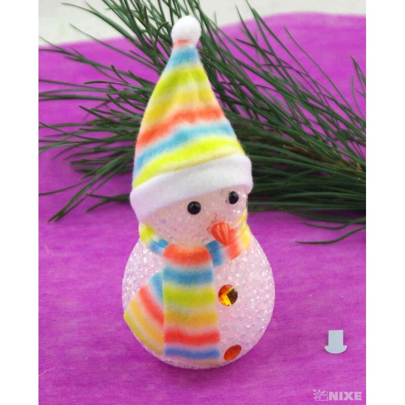 SNĚHULÁK SVÍTÍCÍ 11x7cm*MIX BAREV