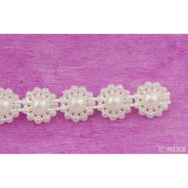 PERLIČKY ŘETĚZ 25m*KRÉMOVÁ