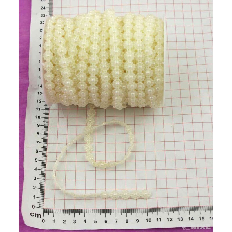 PERLIČKY ŘETĚZ 25m*KRÉMOVÁ