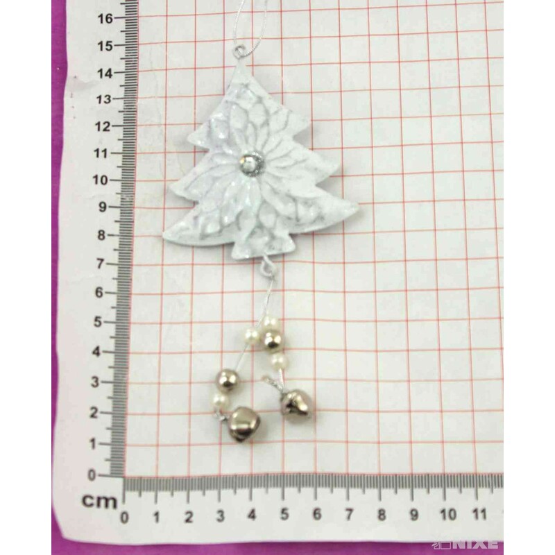 ZÁVĚS STROMEČEK PLECH 7cm*BÍLÁ