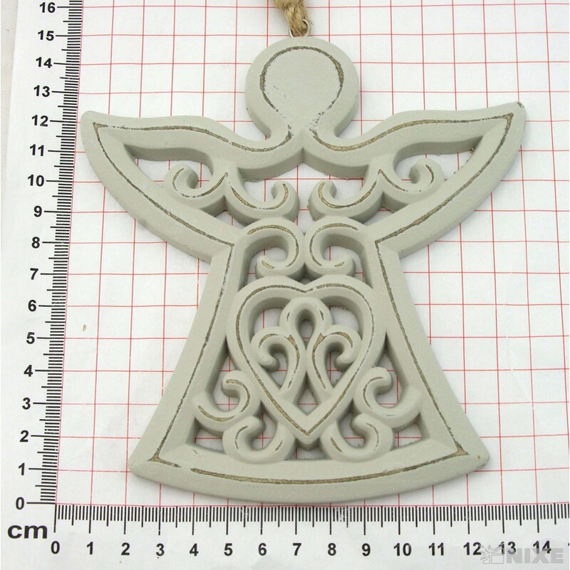 ZÁVĚS ANDĚL 14x14cm*ŠEDÁ