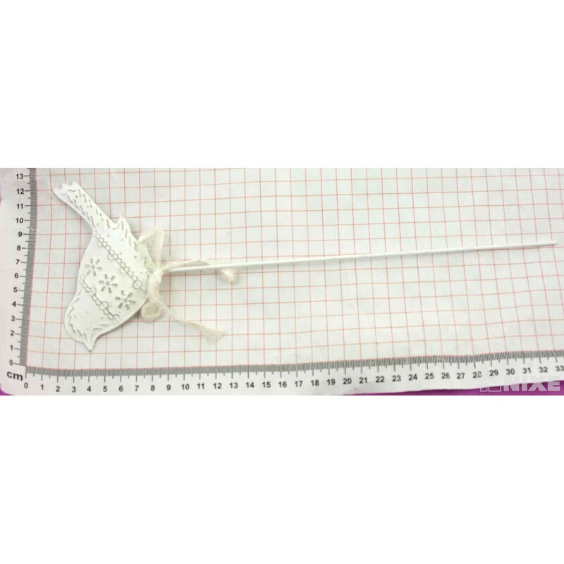 ZÁPICH PTÁČEK PLECH 12ks 11x32cm*BÍLÁ