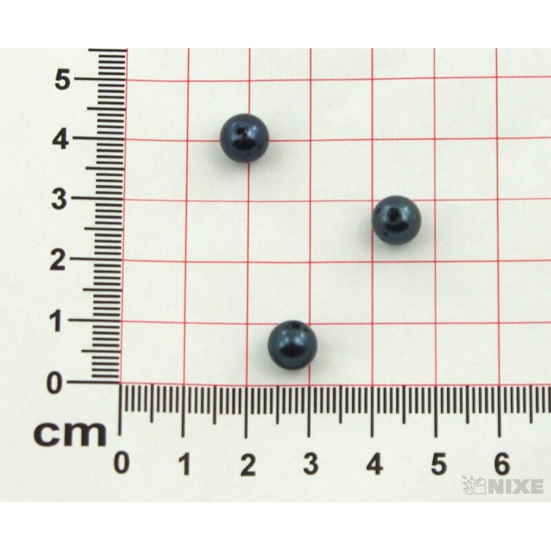 KORÁLKY 8mm cca 208ks*MODRÁ TM.