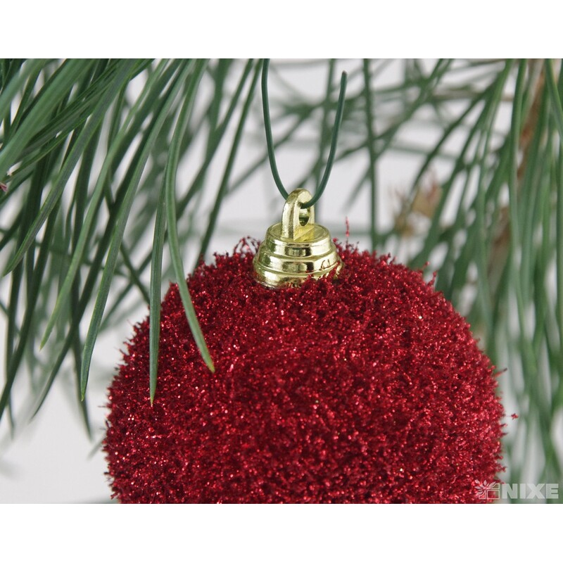 KOULE ZÁVĚS 6cm 8ks*ČERVENÁ