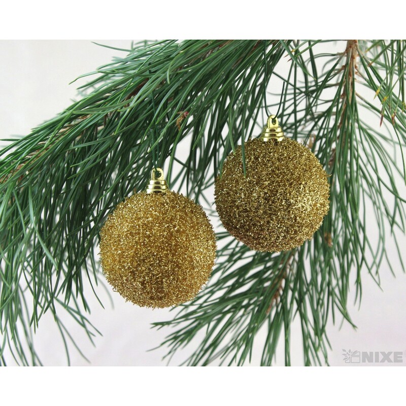 KOULE ZÁVĚS 6cm 8ks*ZLATÁ