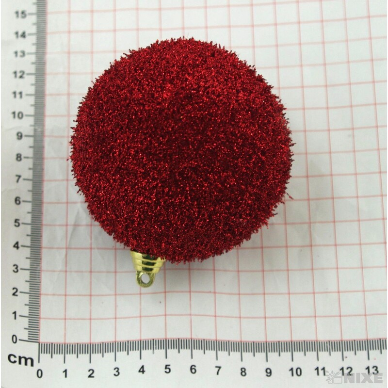 KOULE ZÁVĚS 8cm 4ks*ČERVENÁ