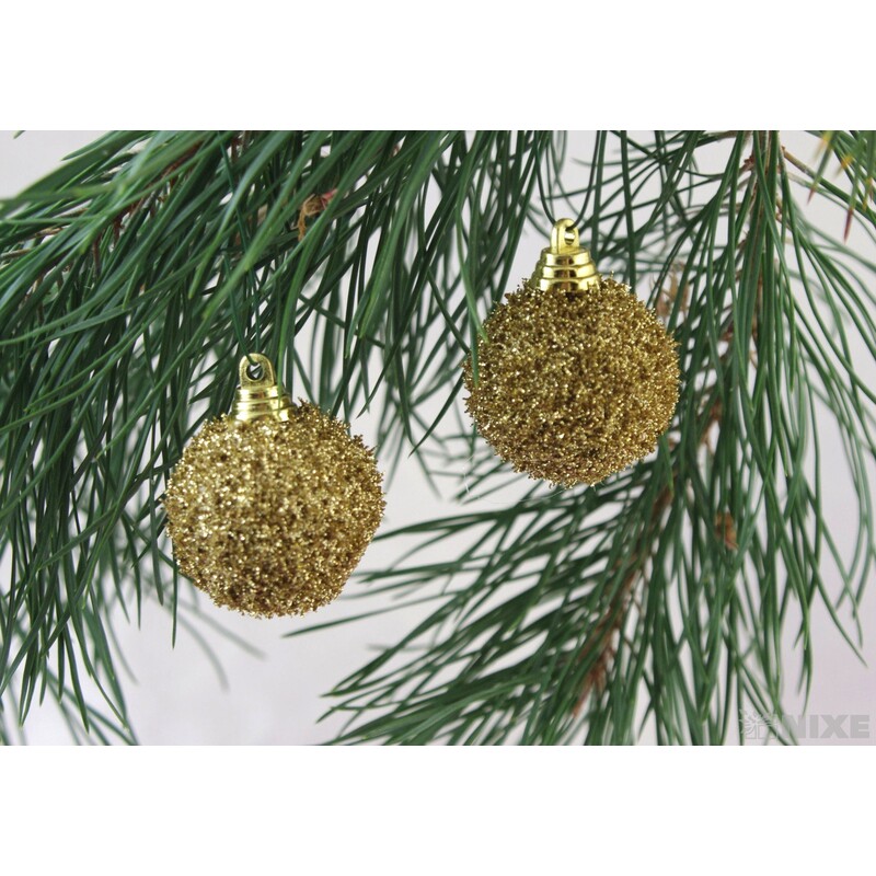 KOULE ZÁVĚS 5cm 12ks*ZLATÁ