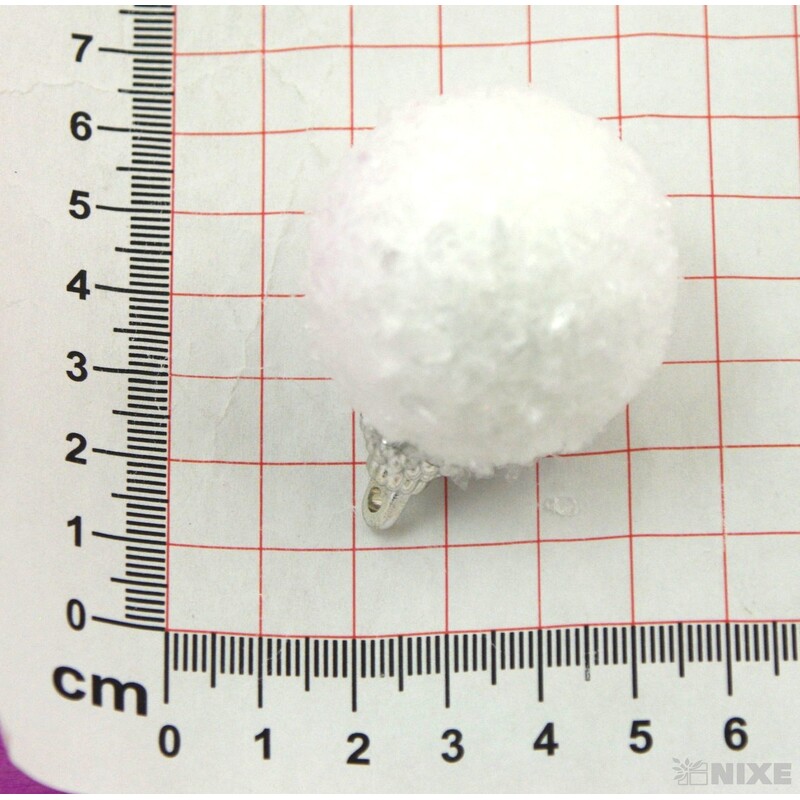 KOULE ZÁVĚS 4cm 24ks*BÍLÁ