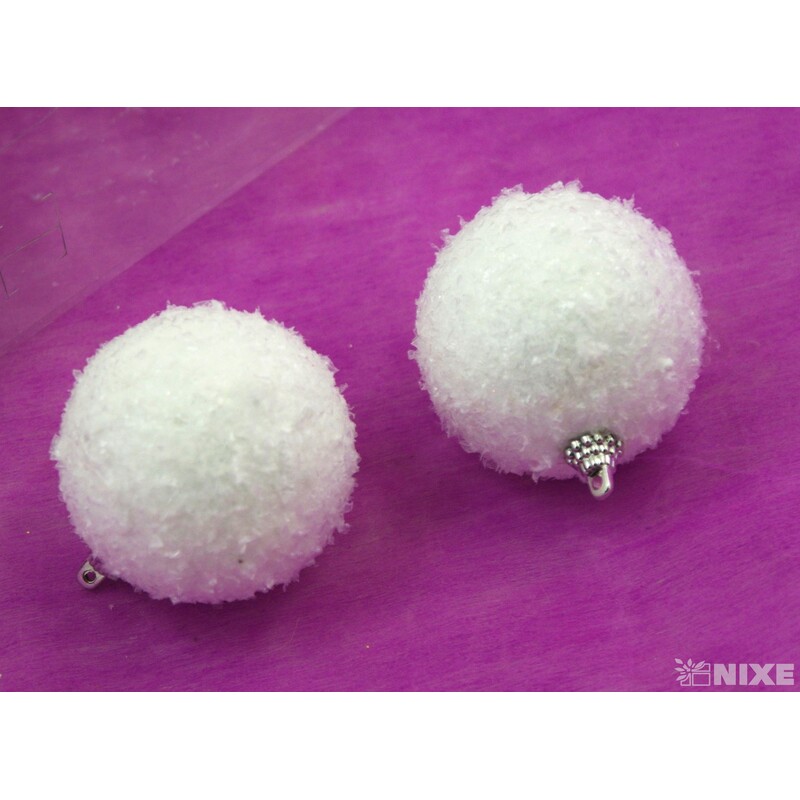 KOULE ZÁVĚS 5,5cm 24ks*BÍLÁ