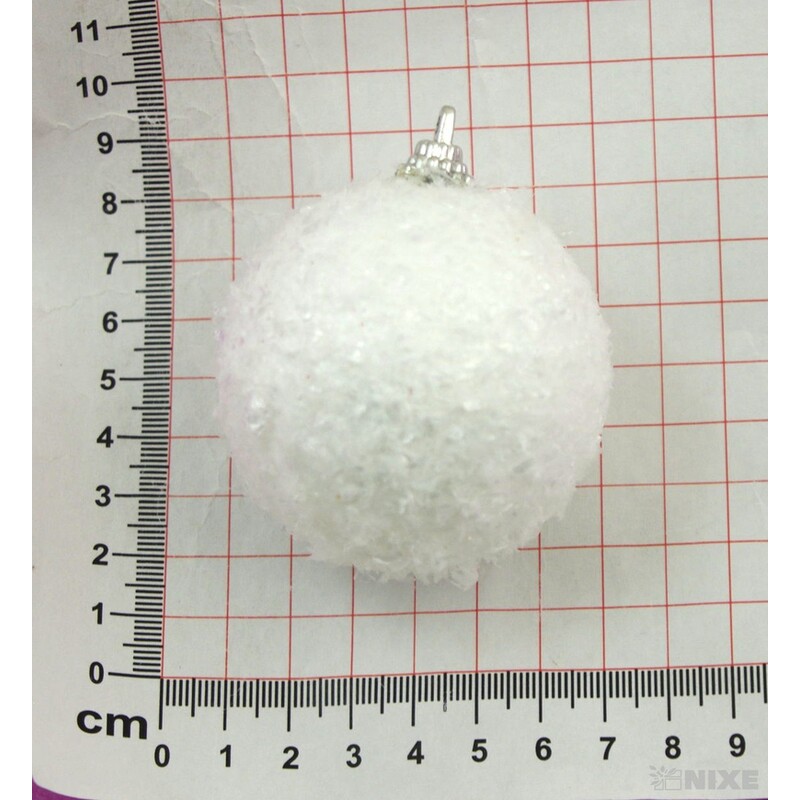 KOULE ZÁVĚS 5,5cm 24ks*BÍLÁ