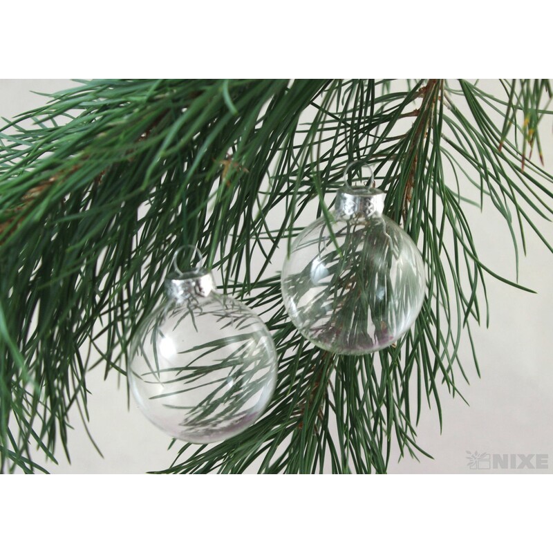 KOULE ZÁVĚS 5,7cm 36ks*PRŮHLEDNÁ