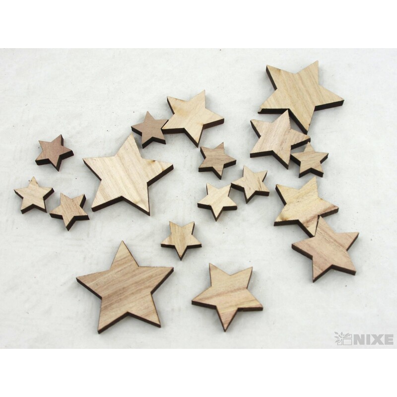 HVĚZDA 5cm 17ks*PŘÍRODNÍ