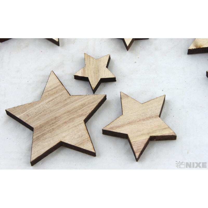 HVĚZDA 5cm 17ks*PŘÍRODNÍ