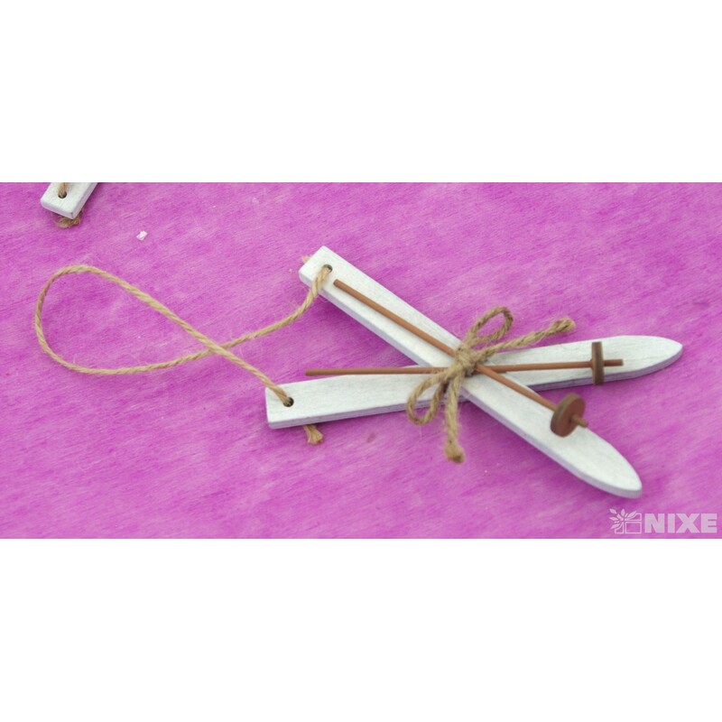 ZÁVĚS LYŽE 2cm 4ks*ŠEDÁ