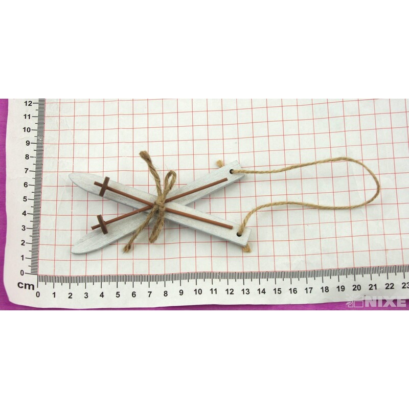 ZÁVĚS LYŽE 2cm 4ks*ŠEDÁ