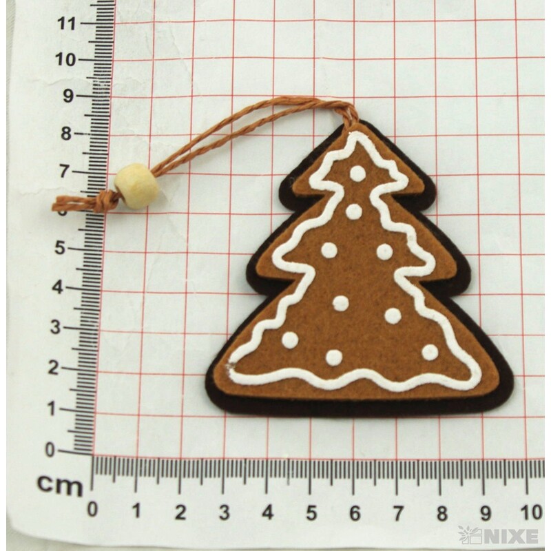 ZÁVĚS PERNÍČEK STROMEK 7cm 4ks*HNĚDÁ