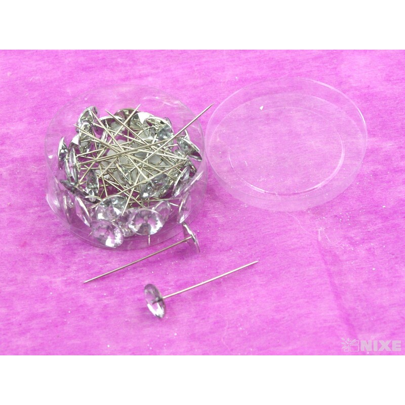 ŠPENDLÍK DIAMANT 15mmx5cm 36ks*PRŮHLEDNÁ