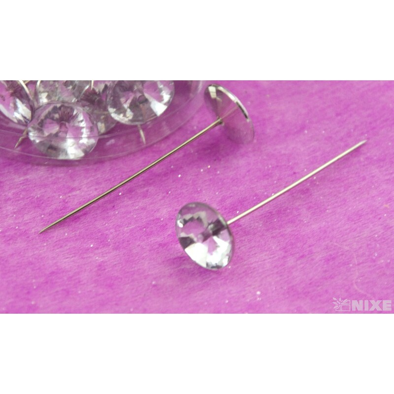 ŠPENDLÍK DIAMANT 15mmx5cm 36ks*PRŮHLEDNÁ