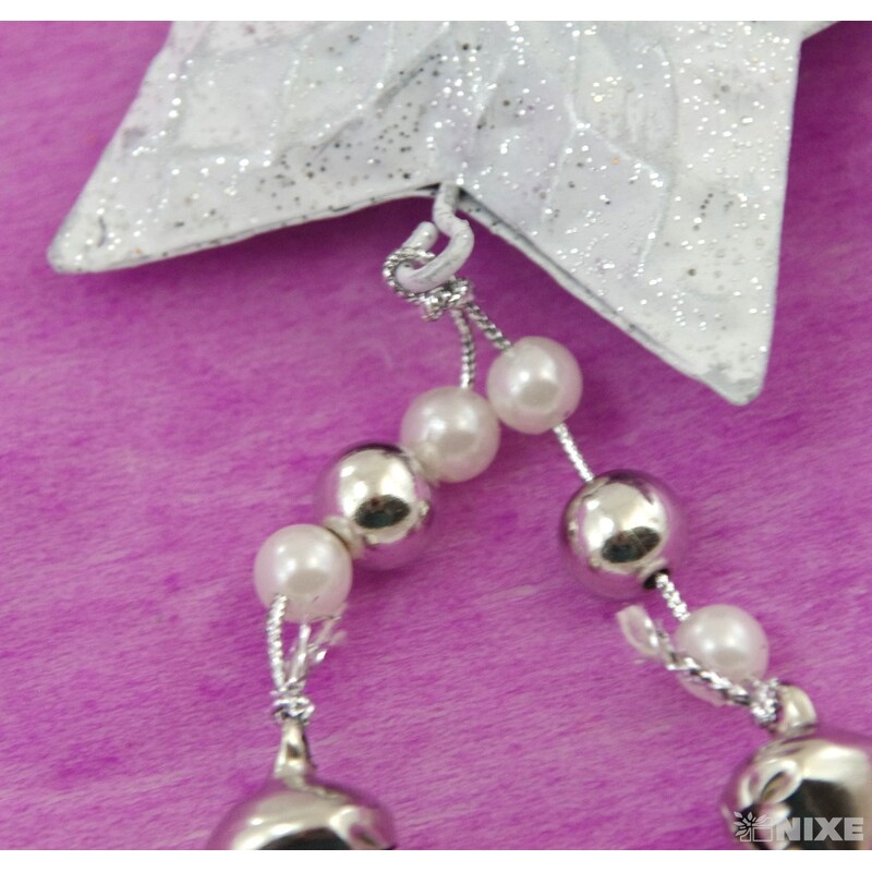 ZÁVĚS HVĚZDA PLECH 7cm*STŘÍBRNA