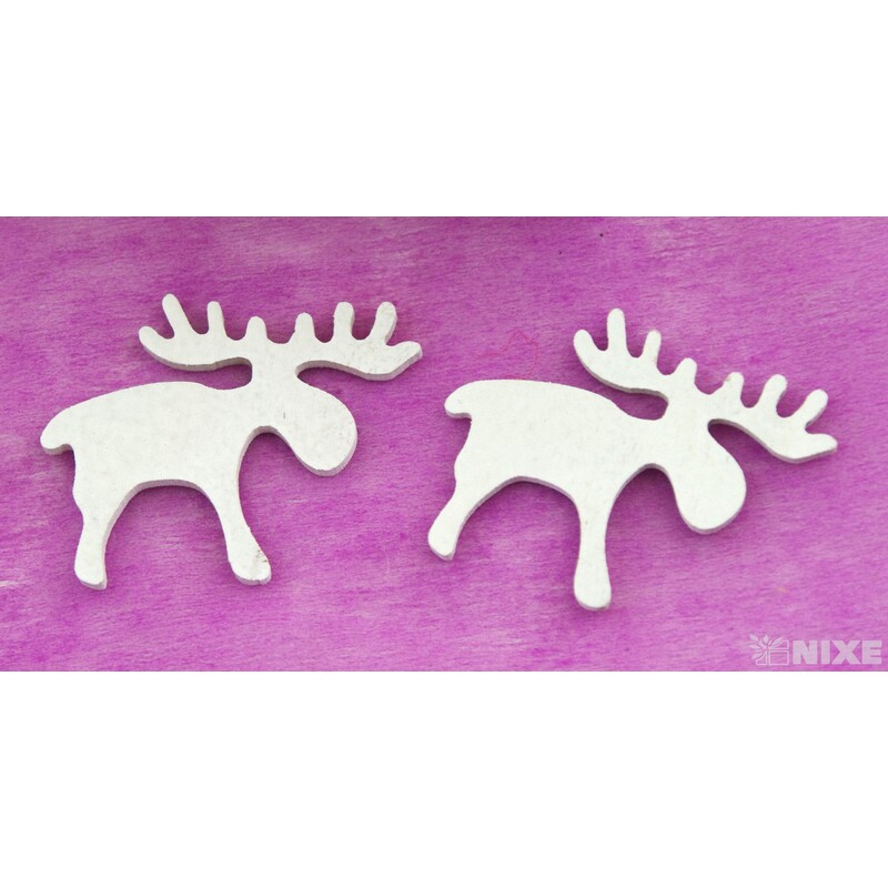 SOB DŘEVO 5x4cm 24ks*BÍLÁ