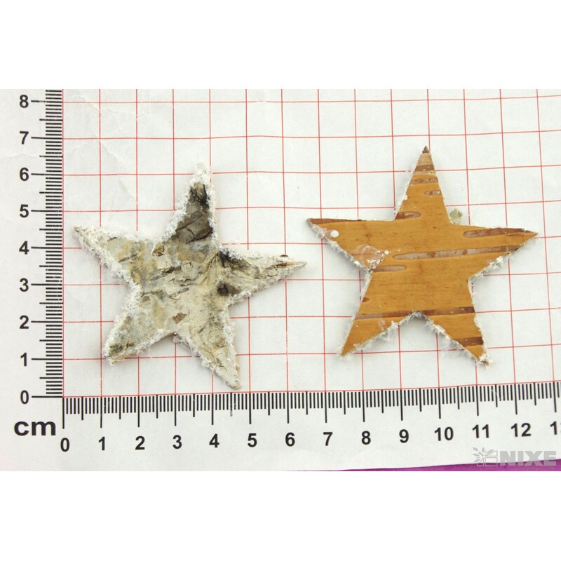 HVĚZDA BŘÍZA 6,5cm 30ks*PŘÍRODNÍ