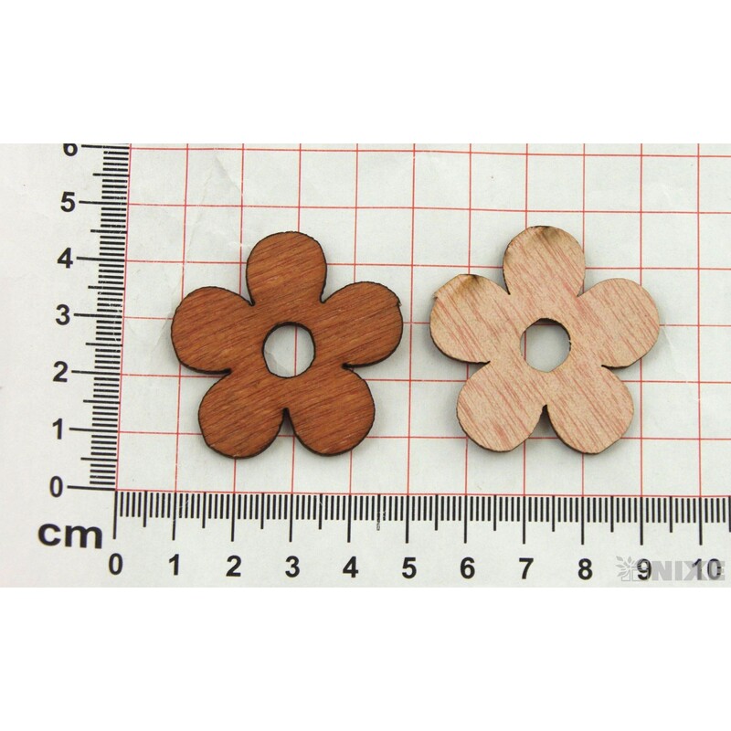 KVÍTEK DŘEVO 4cm 36ks*PŘÍRODNÍ