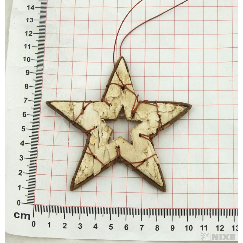 HVĚZDA BŘÍZA 9,5cm 8ks*PŘÍRODNÍ