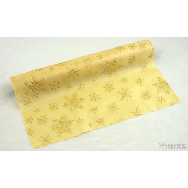 ROLE SATÉN TISK 36cmx3m*ZLATÁ