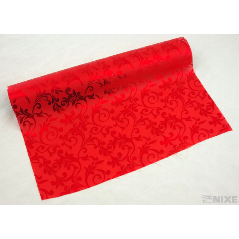 ROLE SATÉN TISK 36cmx3m*ČERVENÁ
