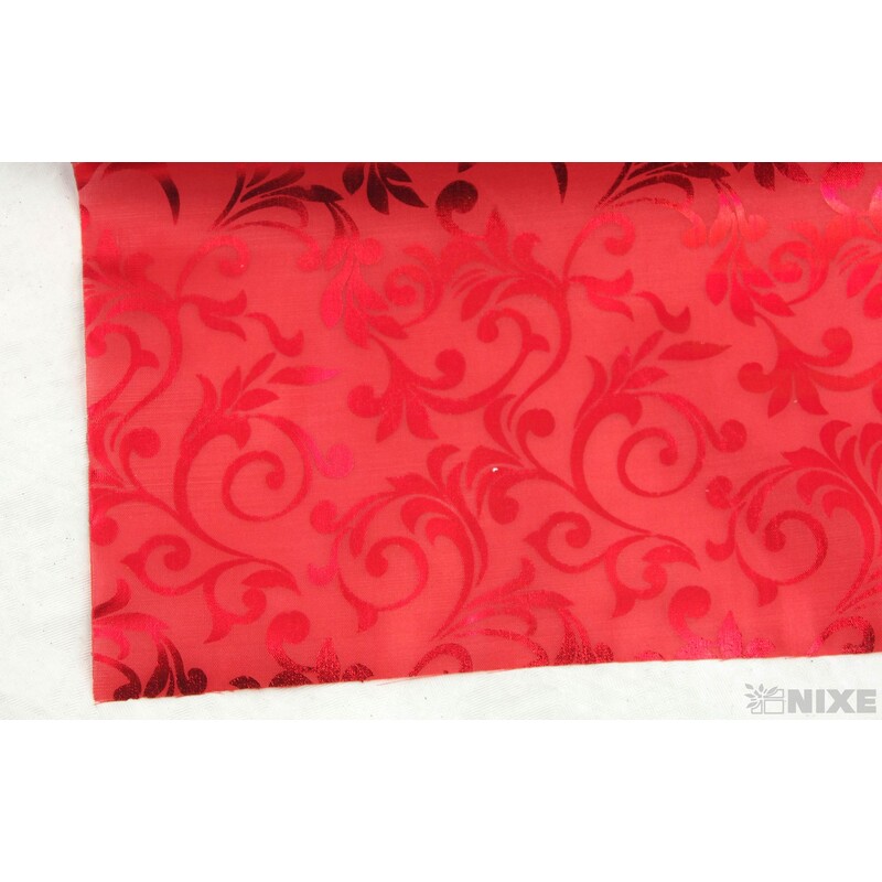 ROLE SATÉN TISK 36cmx3m*ČERVENÁ