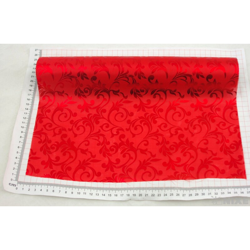 ROLE SATÉN TISK 36cmx3m*ČERVENÁ