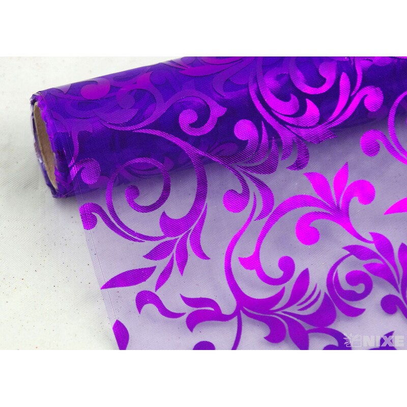 ROLE ORGANZA TISK 36cmx5yd*FIALOVÁ