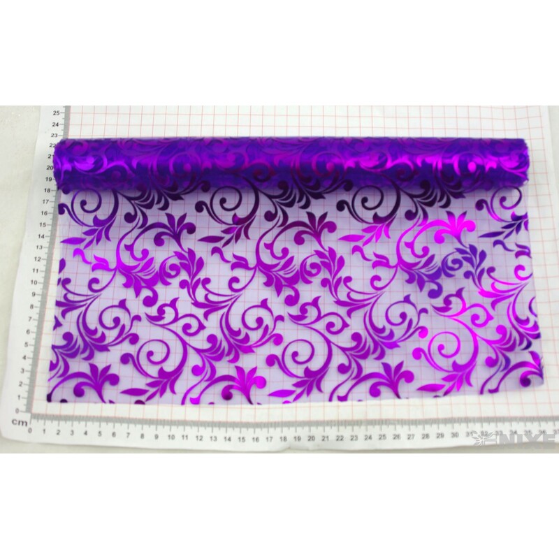 ROLE ORGANZA TISK 36cmx5yd*FIALOVÁ