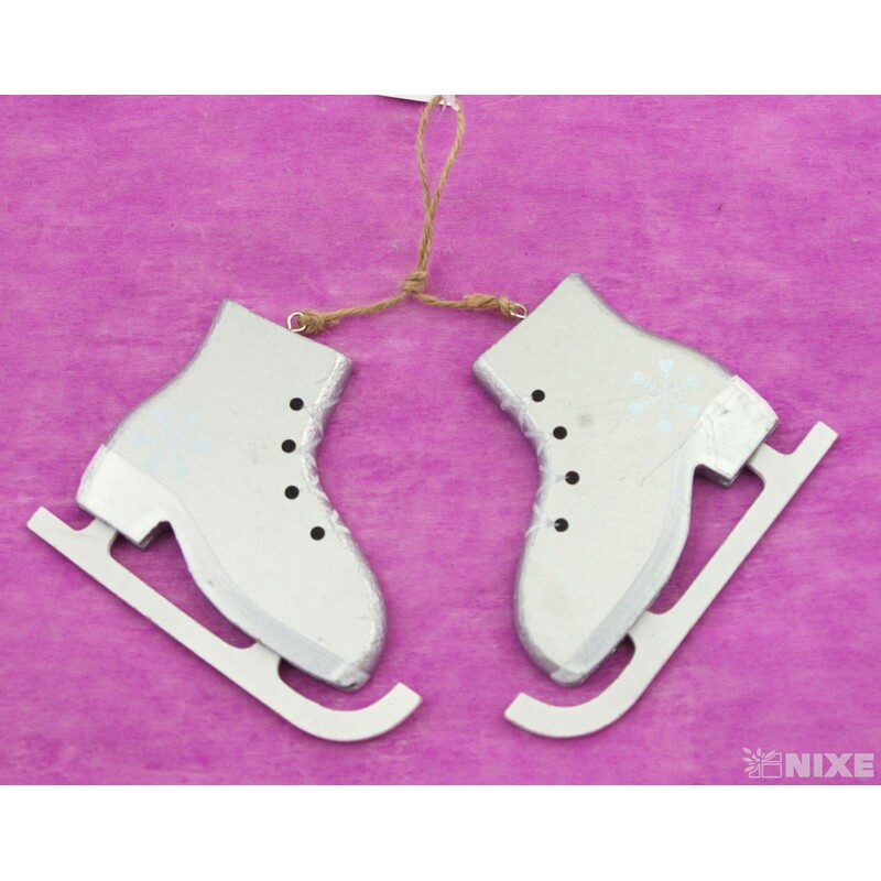 BRUSLE DŘEVO 10x13cm 2ks*STŘÍBRNÁ