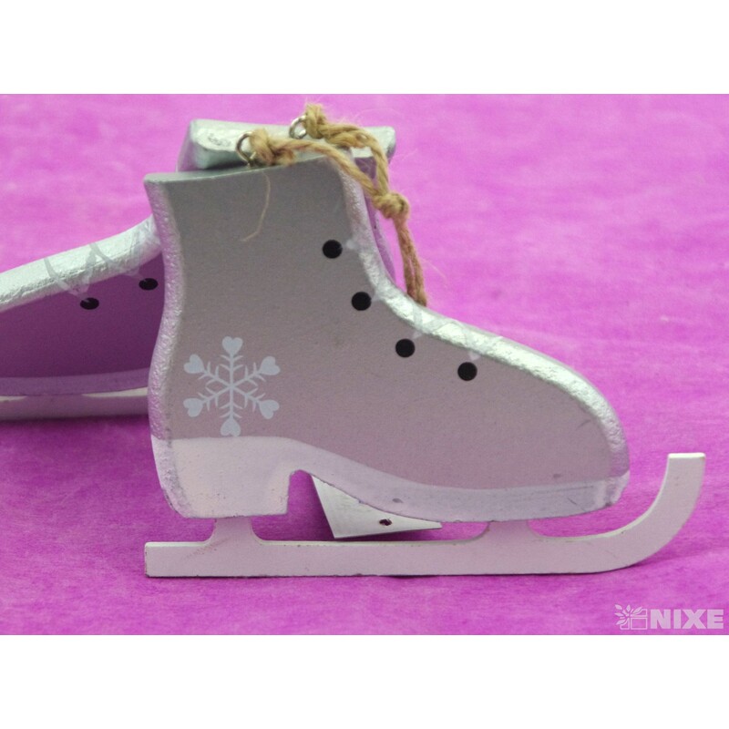 BRUSLE DŘEVO 10x13cm 2ks*STŘÍBRNÁ