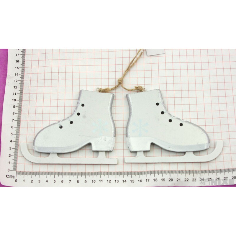 BRUSLE DŘEVO 10x13cm 2ks*STŘÍBRNÁ