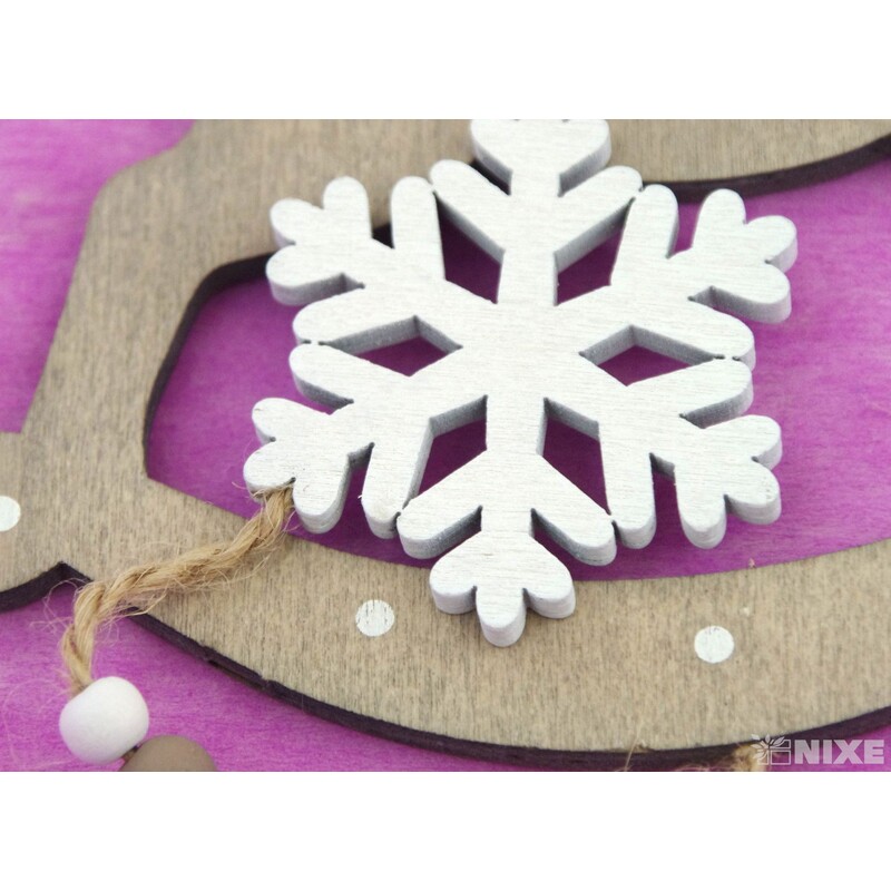 ZÁVĚS KONÍK DŘEVO 12x14cm*MIX BAREV