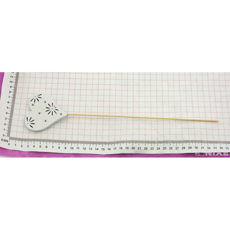 ZÁPICH SRDCE 7x32cm 10ks*BÍLÁ