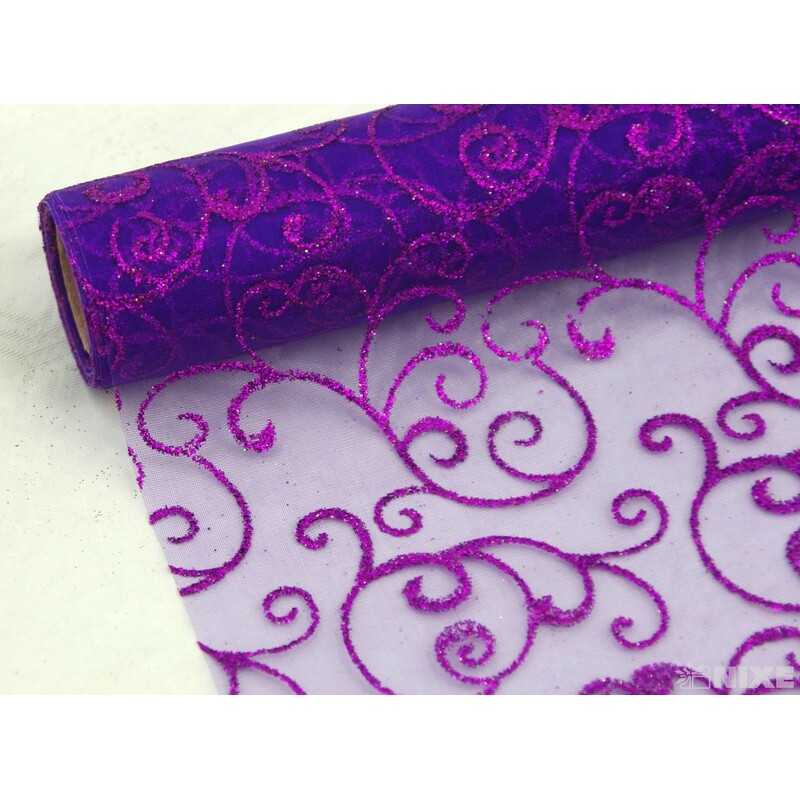 ORGANZA GLITR 36 36cmx5yd*FIALOVÁ TM.