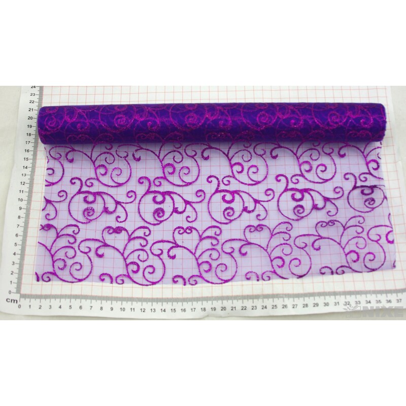 ORGANZA GLITR 36 36cmx5yd*FIALOVÁ TM.