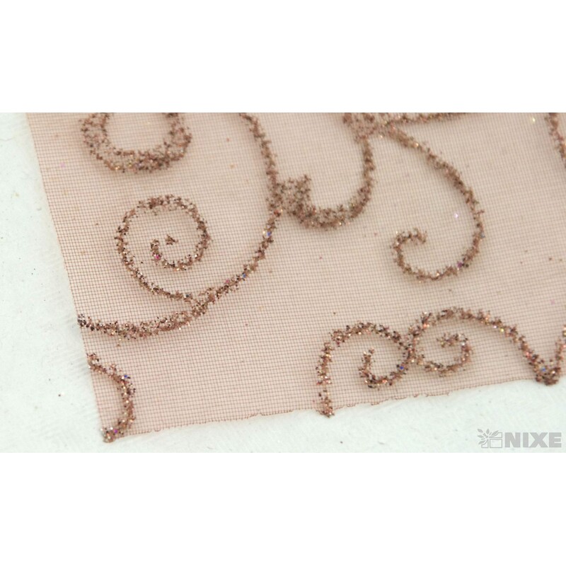 ORGANZA GLITR 36 36cmx5yd*HNĚDÁ